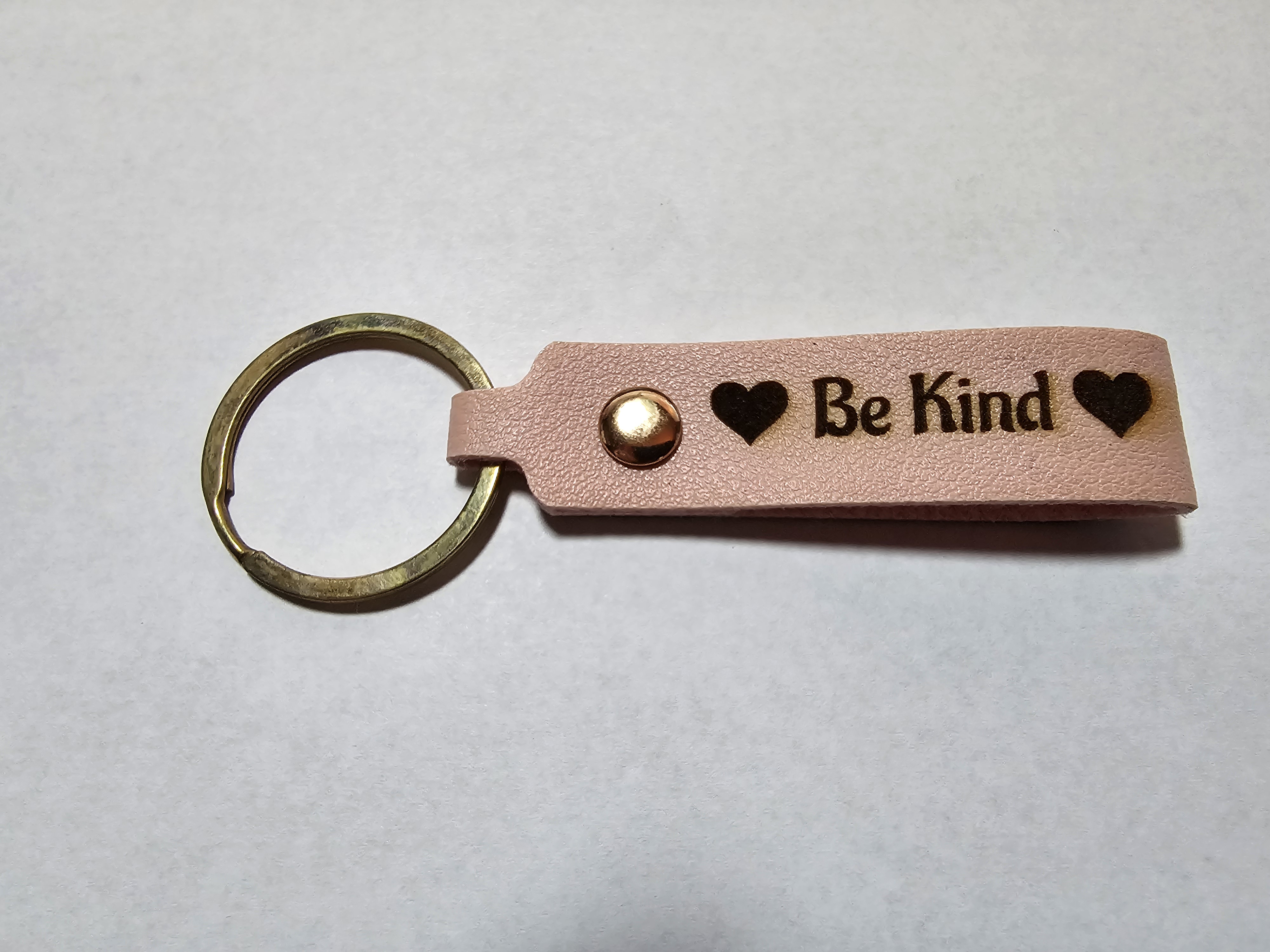 Be Kind PU Leather Keychain